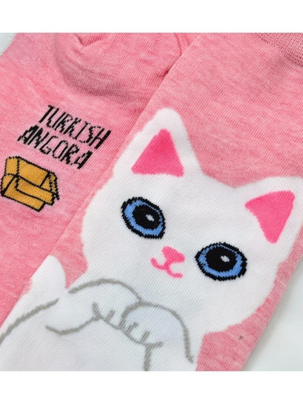 NWT 5 Pair Cat Face Ankle Socks Mixed Colors Cute Cartoon Cats - Picture 4 of 6